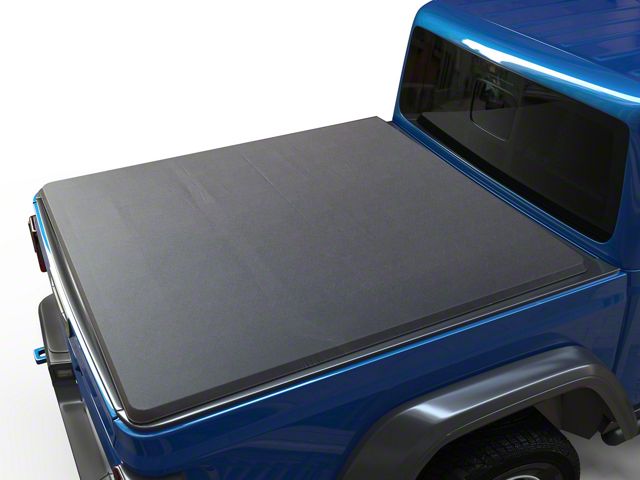 Soft Quad-Fold Tonneau Cover; Black (10-18 RAM 2500 w/ 6.4-Foot Box & w/o RAM Box)