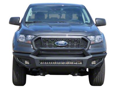 HD Front Bumper with Hoop; Black (19-23 Ranger)