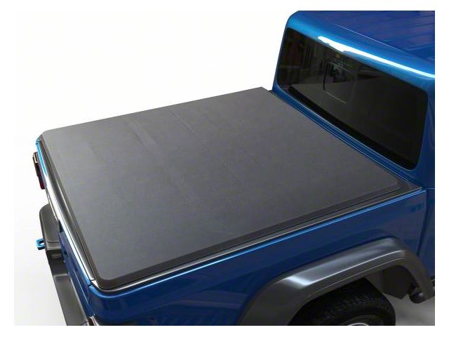Soft Quad-Fold Tonneau Cover; Black (15-19 Sierra 3500 HD w/ 6.50-Foot Standard Box)