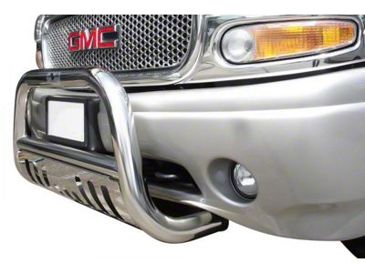 Classic Bull Bar with Skid Plate; Stainless Steel (07-13 Silverado 1500)