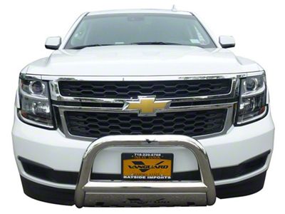 Classic Bull Bar with Skid Plate; Stainless Steel (19-25 Silverado 1500, Excluding ZR2)