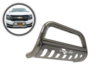 Classic Bull Bar with Skid Plate; Stainless Steel (14-18 Silverado 1500)