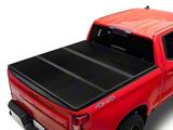 Hard Tri-Fold Tonneau Cover; Black (19-26 Silverado 1500 w/ 5.80-Foot Short Box)