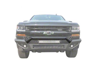 HD Front Bumper Hoop Only; Black (16-18 Silverado 1500)