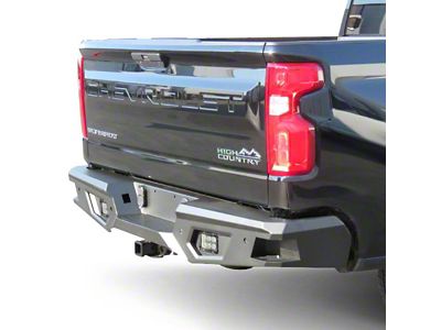 HD Rear Bumper; Black (19-25 Silverado 1500)