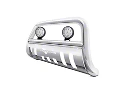 Bull Bar with 4.50-Inch Round LED Lights; Stainless Steel (07-14 Tahoe)