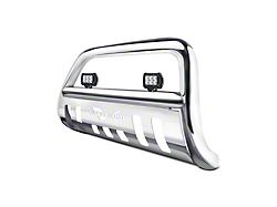Bull Bar with 2.50-Inch LED Cube Lights; Stainless Steel (14-18 Silverado 1500)