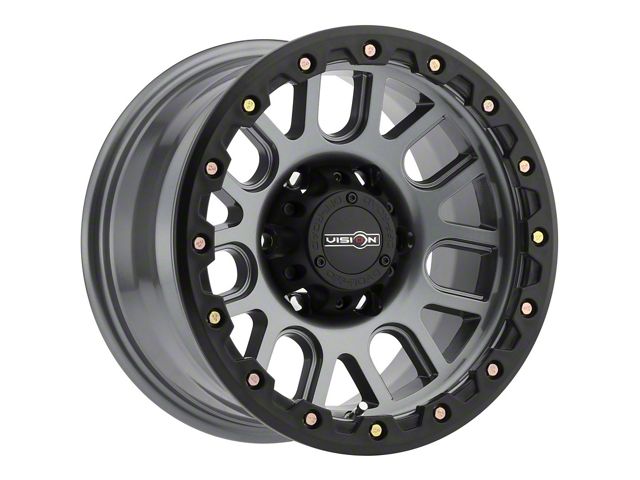 Vision Off-Road Nemesis Gunmetal 6-Lug Wheel; 17x9; -12mm Offset (14-18 Sierra 1500)