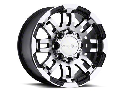 Vision Off-Road Warrior Gloss Black Machined 8-Lug Wheel; 18x8.5; 18mm Offset (03-09 RAM 2500)