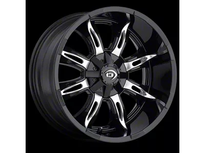 Vision Off-Road Manic Gloss Black with Machined Face 6-Lug Wheel; 18x9; -12mm Offset (04-08 F-150)