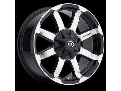 Vision Off-Road Valor Gloss Black Machined Face 6-Lug Wheel; 18x8.5; 0mm Offset (04-08 F-150)