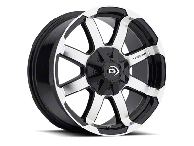 Vision Off-Road Valor Gloss Black Machined Face 6-Lug Wheel; 18x8.5; 18mm Offset (04-08 F-150)