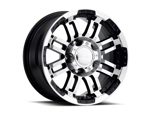 Vision Off-Road Warrior Gloss Black Machined 6-Lug Wheel; 18x8.5; 25mm Offset (07-13 Sierra 1500)