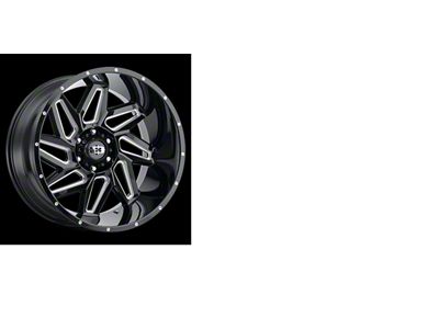 Vision Off-Road Spyder Gloss Black Milled Spoke 6-Lug Wheel; 20x10; -25mm Offset (07-13 Sierra 1500)