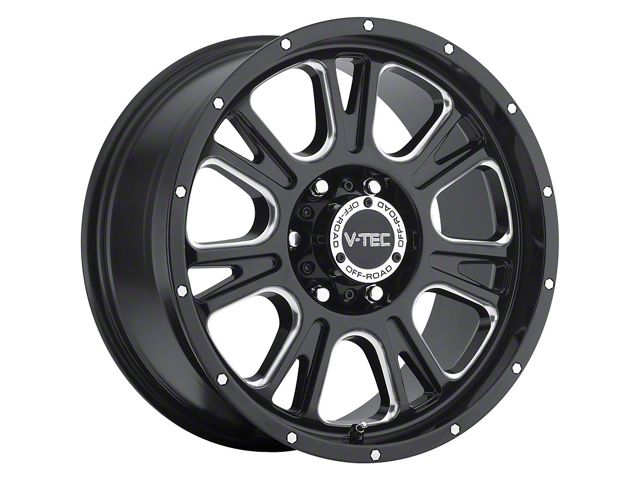 Vision Off-Road Fury Gloss Black Milled 6-Lug Wheel; 18x8.5; 18mm Offset (07-13 Silverado 1500)