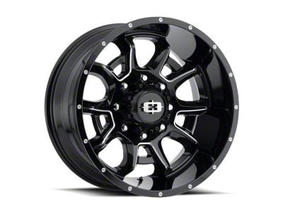 Vision Off-Road Bomb Gloss Black Milled Spoke 6-Lug Wheel; 20x9; 0mm Offset (07-13 Silverado 1500)