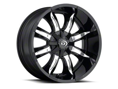 Vision Off-Road Manic Gloss Black Machined Face 6-Lug Wheel; 20x9; 12mm Offset (07-13 Silverado 1500)