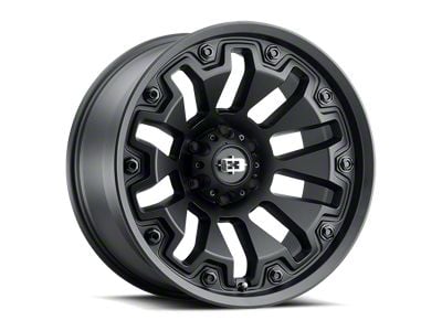 Vision Off-Road WHL Satin Black with Black Bolt Inserts 6-Lug Wheel; 20x10; -25mm Offset (07-13 Silverado 1500)