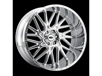 Vision Off-Road Brawl Chrome 8-Lug Wheel; 24x12; -51mm Offset (07-10 Silverado 2500 HD)