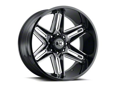 Vision Off-Road Razor Gloss Black Milled Spoke 6-Lug Wheel; 20x12; -51mm Offset (07-14 Tahoe)