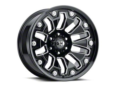 Vision Off-Road Armor Gloss Black Milled 6-Lug Wheel; 18x9; 12mm Offset (07-14 Yukon)