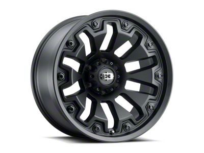 Vision Off-Road Armor Satin Black with Black Bolt Inserts 6-Lug Wheel; 20x9; 12mm Offset (07-14 Yukon)