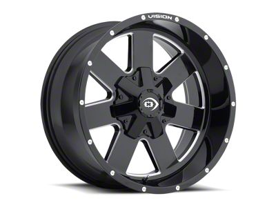 Vision Off-Road ARC Gloss Black Milled Spoke 6-Lug Wheel; 20x10; -25mm Offset (07-14 Yukon)