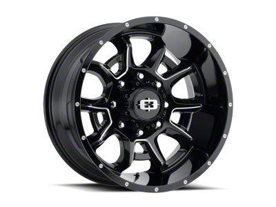 Vision Off-Road Bomb Gloss Black Milled Spoke 6-Lug Wheel; 20x9; 0mm Offset (07-14 Yukon)
