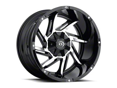 Vision Off-Road Prowler Gloss Black Machined Face 8-Lug Wheel; 18x9; -12mm Offset (08-10 F-250 Super Duty)