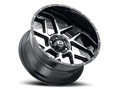 Vision Off-Road Spyder Gloss Black Milled 8-Lug Wheel; 20x9; 12mm Offset (08-10 F-250 Super Duty)