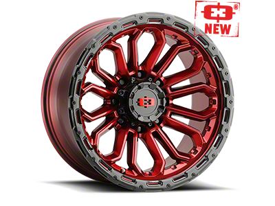 Vision Off-Road Korupt Gloss Red with Gloss Black Lip 8-Lug Wheel; 17x9; 12mm Offset (08-10 F-350 Super Duty SRW)