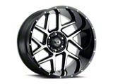 Vision Wheel Warrior Gloss Black Machined 8-Lug Wheel; 18x8.5; 18mm Offset (08-10 F-350 Super Duty SRW)