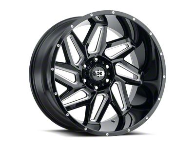 Vision Off-Road Spyder Gloss Black Milled Spoke 6-Lug Wheel; 20x9; 12mm Offset (09-14 F-150)