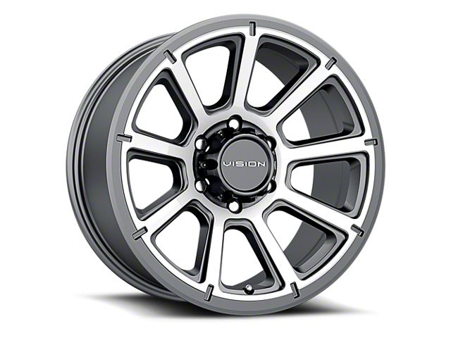 Vision Off-Road Turbine Gunmetal Machined Face 6-Lug Wheel; 20x9; 18mm Offset (09-14 F-150)