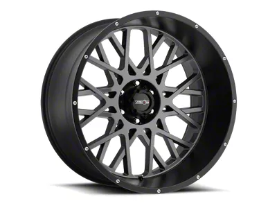Vision Off-Road Rocker Anthracite with Satin Black Lip 8-Lug Wheel; 22x12; -51mm Offset (11-16 F-250 Super Duty)