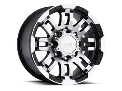 Vision Off-Road Warrior Gloss Black Machined 8-Lug Wheel; 18x8.5; 18mm Offset (11-16 F-250 Super Duty)