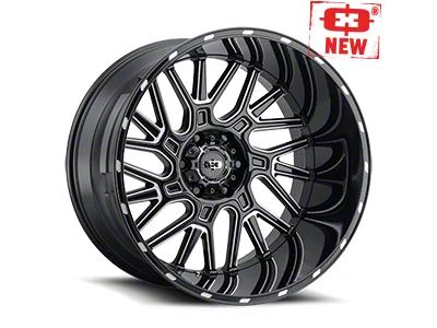Vision Off-Road Brawl Gloss Black Milled Spoke 8-Lug Wheel; 20x9; 12mm Offset (11-16 F-350 Super Duty SRW)