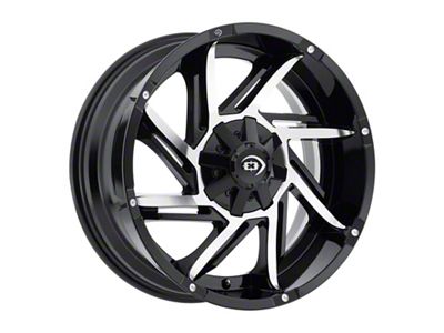 Vision Off-Road Prowler Gloss Black Machined 6-Lug Wheel; 17x9; -12mm Offset (15-20 Tahoe)