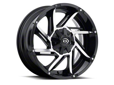 Vision Off-Road Prowler Gloss Black Machined 6-Lug Wheel; 20x9; -12mm Offset (15-20 Tahoe)