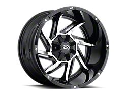 Vision Off-Road Prowler Gloss Black Machined Face 8-Lug Wheel; 18x9; -12mm Offset (17-22 F-250 Super Duty)