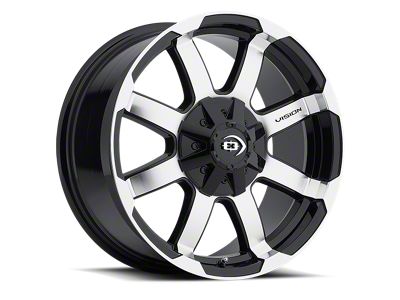 Vision Off-Road Valor Gloss Black Machined Face 8-Lug Wheel; 16x8; 0mm Offset (17-22 F-250 Super Duty)