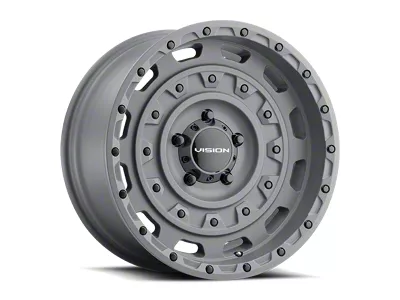 Vision Off-Road Tactical Thrashed Gunmetal 8-Lug Wheel; 18x9.5; -18mm Offset (17-22 F-350 Super Duty SRW)