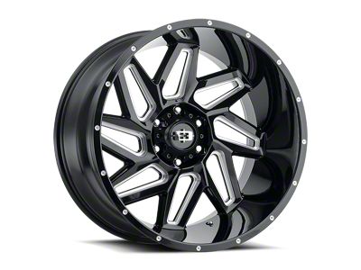 Vision Off-Road Spyder Gloss Black Milled Spoke 6-Lug Wheel; 20x12; -57mm Offset (19-23 Ranger)