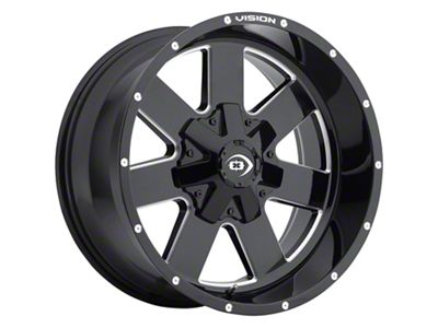 Vision Off-Road Arc Gloss Black Milled 6-Lug Wheel; 17x9; -12mm Offset (09-14 F-150)