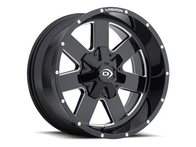 Vision Off-Road Arc Gloss Black Milled 6-Lug Wheel; 18x9; 12mm Offset (15-20 F-150)