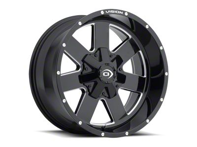 Vision Off-Road Arc Gloss Black Milled 6-Lug Wheel; 18x9; 12mm Offset (21-24 F-150)