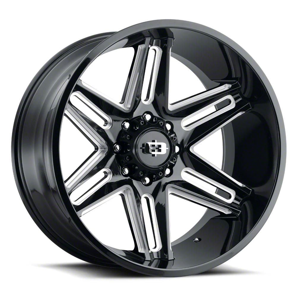 Vision Off-Road F-250 Super Duty Razor Gloss Black Milled 8-Lug Wheel ...