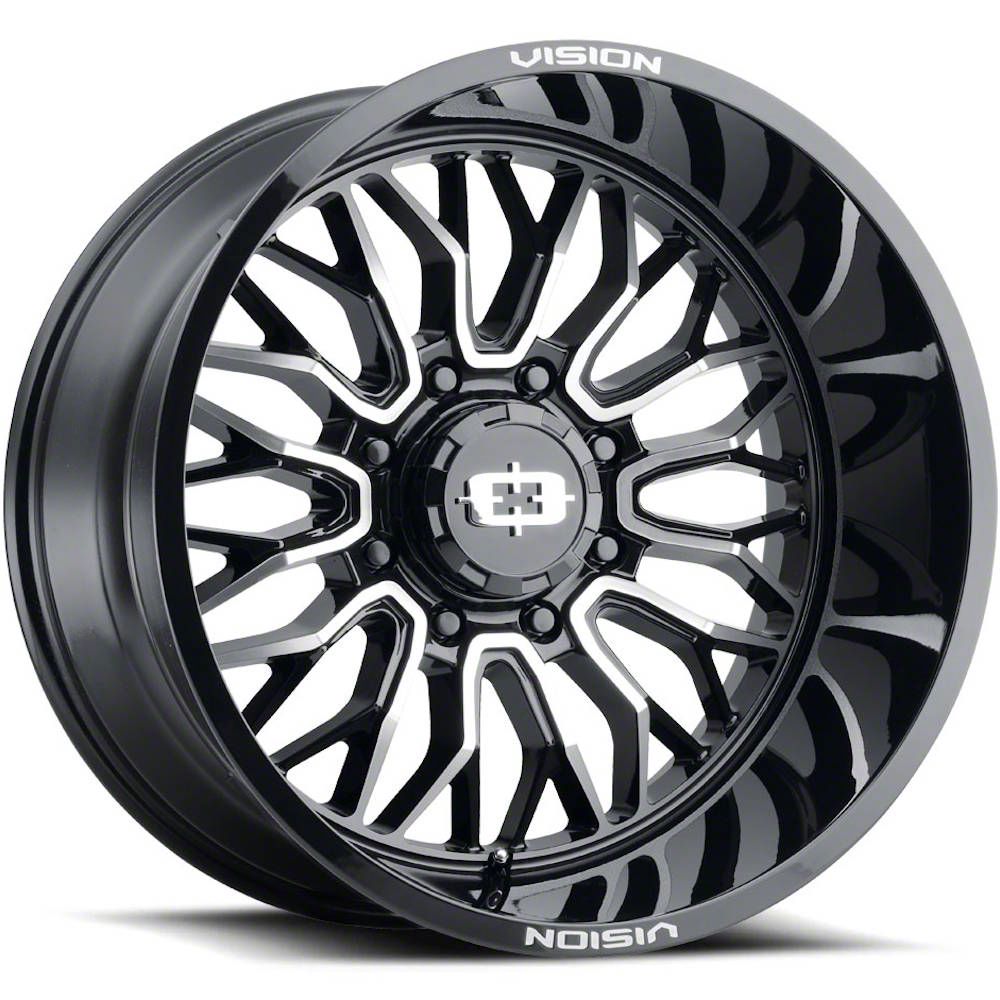 Vision Off-Road F-250 Super Duty Riot Gloss Black Machined 8-Lug Wheel ...