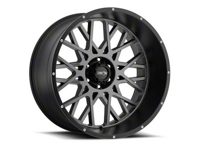 Vision Off-Road Rocker Anthracite with Satin Black Lip 8-Lug Wheel; 20x10; -25mm Offset (23-24 F-250 Super Duty)