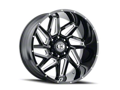 Vision Off-Road Spyder Gloss Black Milled Spoke 8-Lug Wheel; 18x9; 12mm Offset (99-07 F-250 Super Duty)